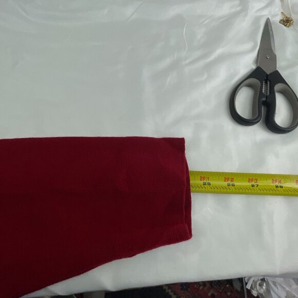 Eddie Bauer Wool Blend V-Neck Pullover Sweater Red L Tall Relaxed Fit Vibrant - Picture 8 of 9